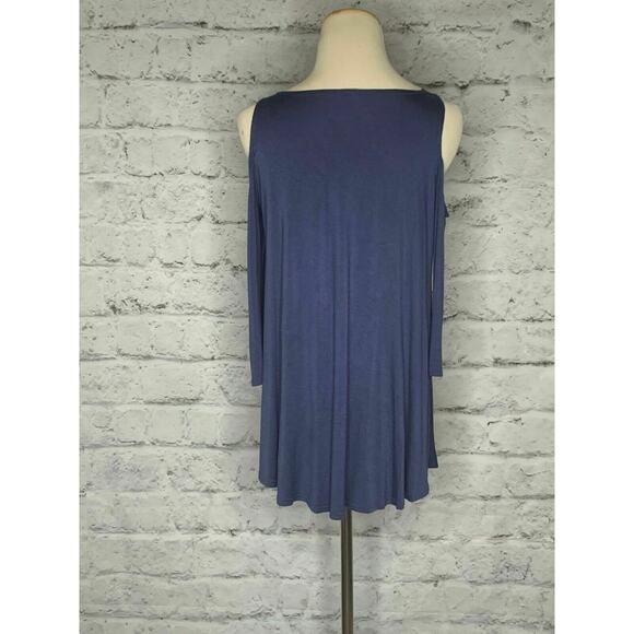 Jolie Blue Cold Shoulder Tunic Top Size Small - Picture 11 of 12